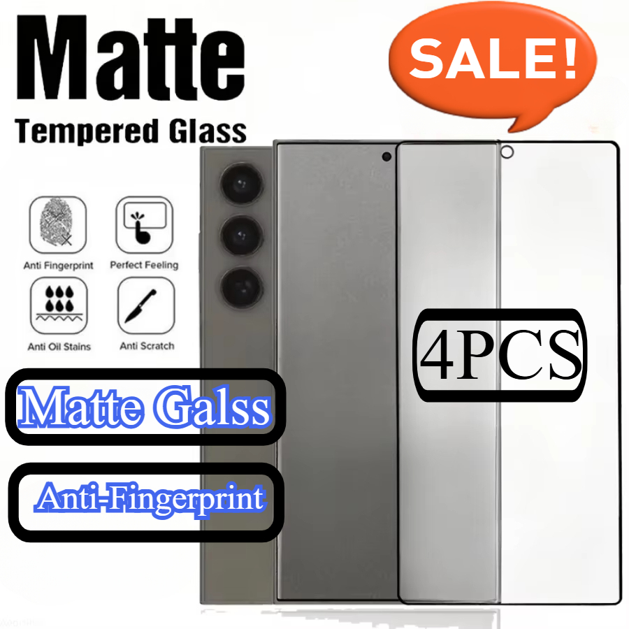 Matte Anti Glare Screen Protector - 4Pcs Anti-Fingerprint Matte Tempered Glass For