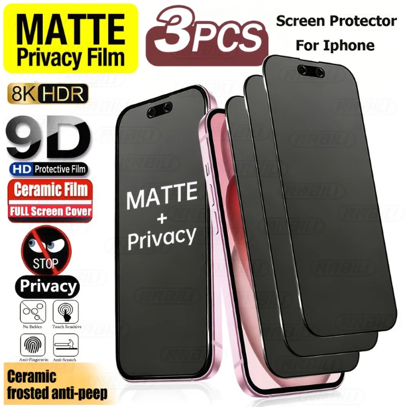 3Pcs Matte Frosted Privacy Cer - đánh giá và giá Matte Anti Glare Screen Protector
