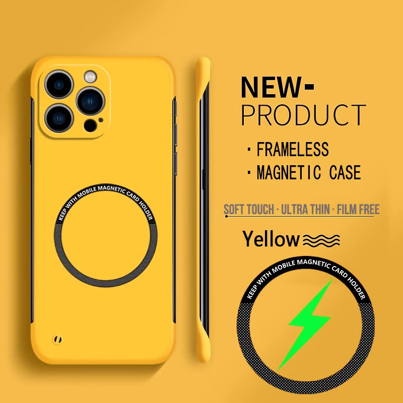 For Magsafe Magnetic Frameless - đánh giá và giá Ultra Thin Frameless Phone Cover