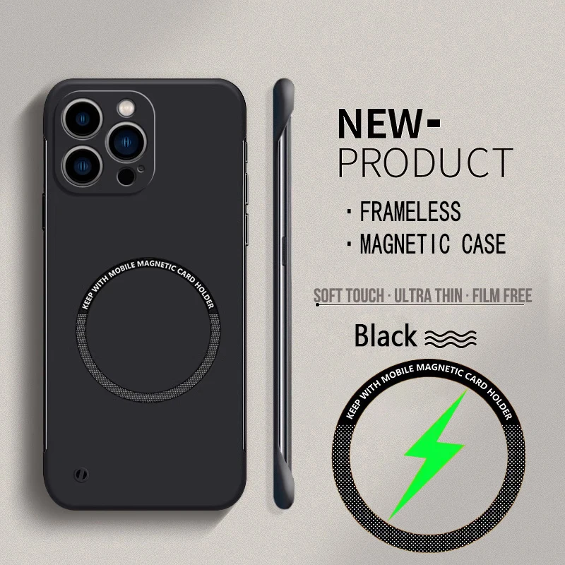 For Magsafe Magnetic Frameless - đánh giá và giá Ultra Thin Frameless Phone Cover