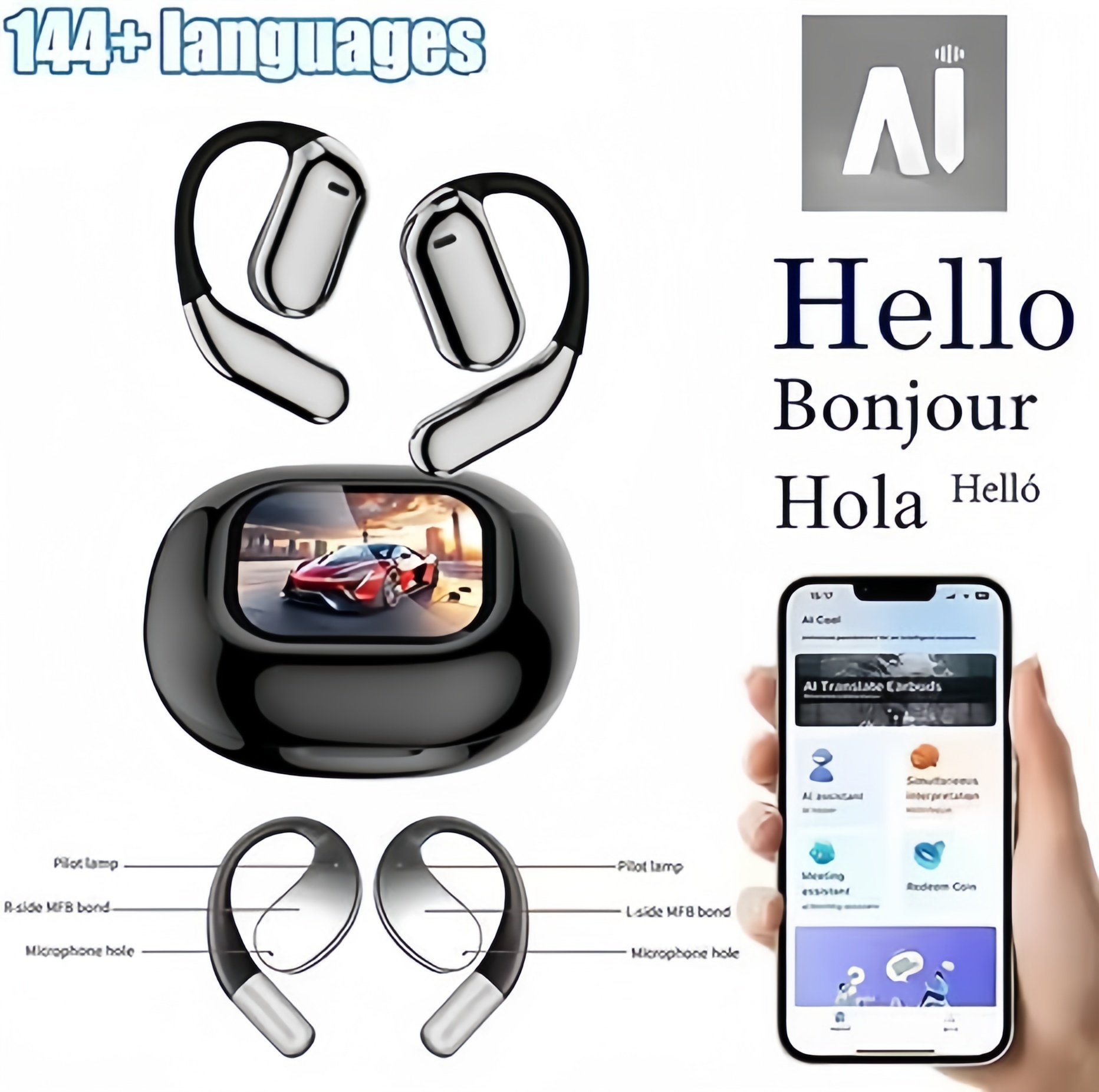 AI Translating Earbuds Real-ti - đánh giá và giá Earphones