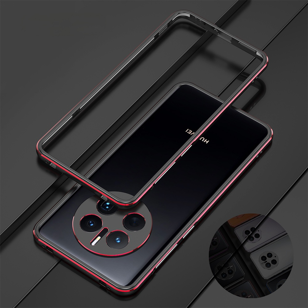 Luxury Skin For Huawei Mate 50 - đánh giá và giá Metal Bumper Aluminum Frame Case