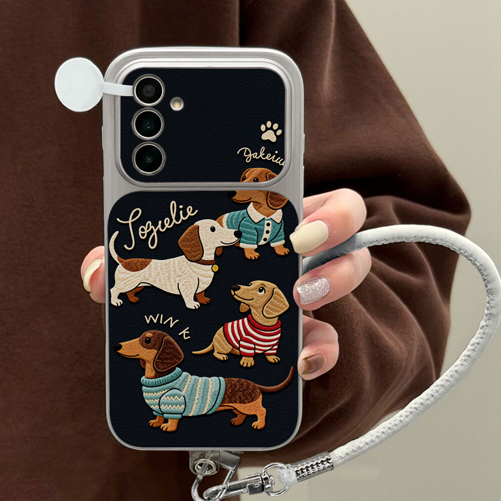 Cartoon Dachshund Phone Case F - đánh giá và giá Cute Cartoon Wrist Strap Silicone Case