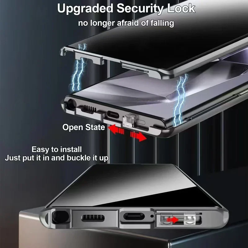 Metal Phone Case Double sided  - đánh giá và giá Anti Spy Privacy Glass Case