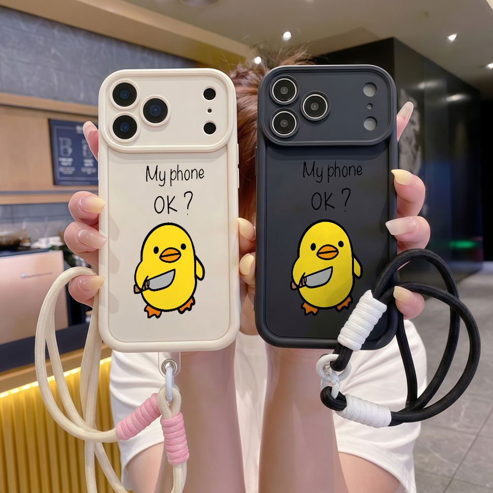 Cute Cartoon Duck Wrist Strap  - đánh giá và giá Cute Cartoon Wrist Strap Silicone Case