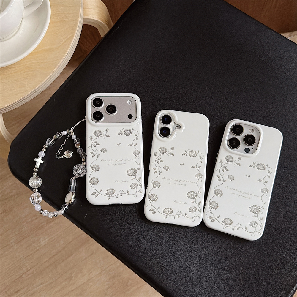 Vintage Silver Rose Garden Pho - đánh giá và giá Vintage Floral Pattern Soft Case
