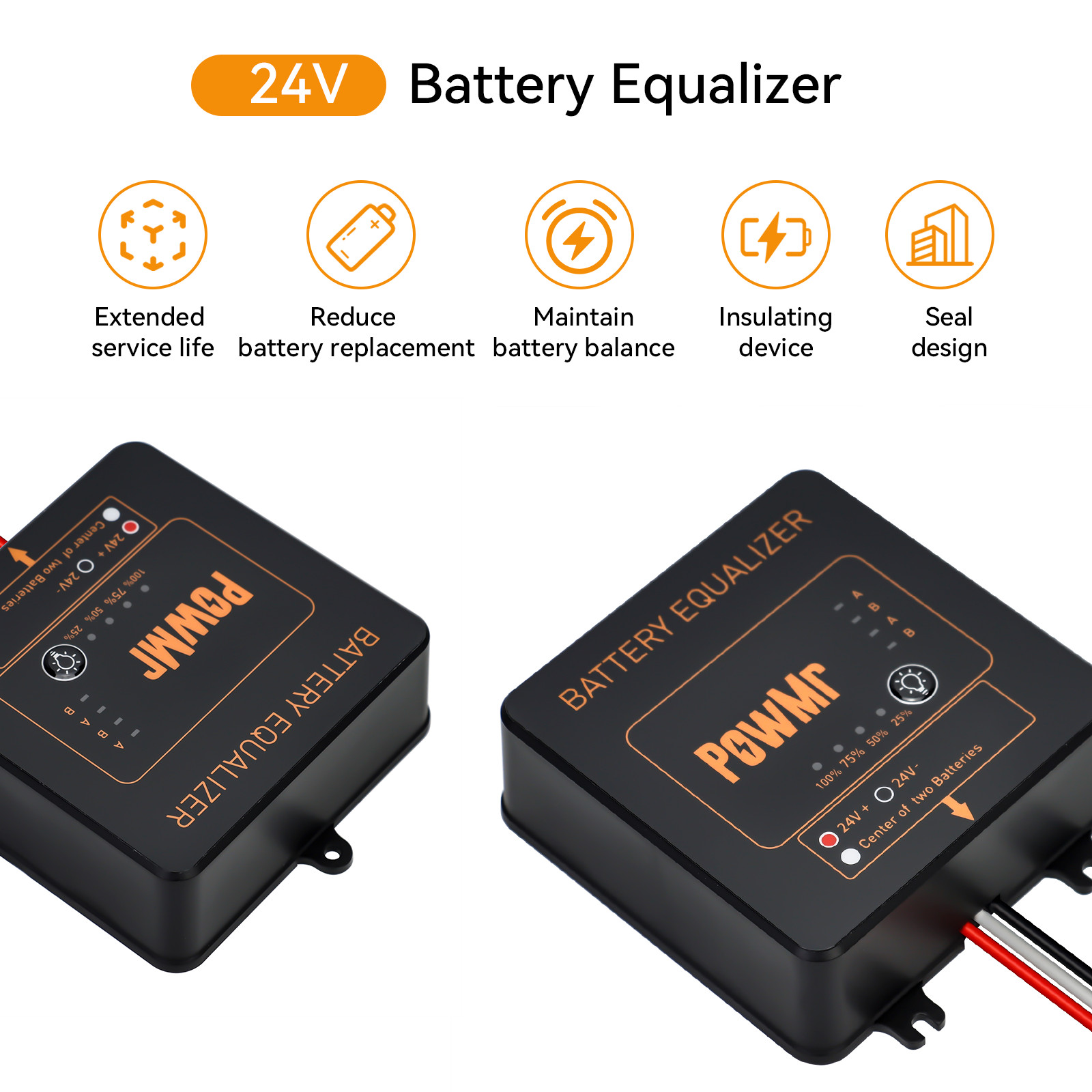 PowMr BE24 Battery Equalizer 2 - đánh giá và giá Power Banks