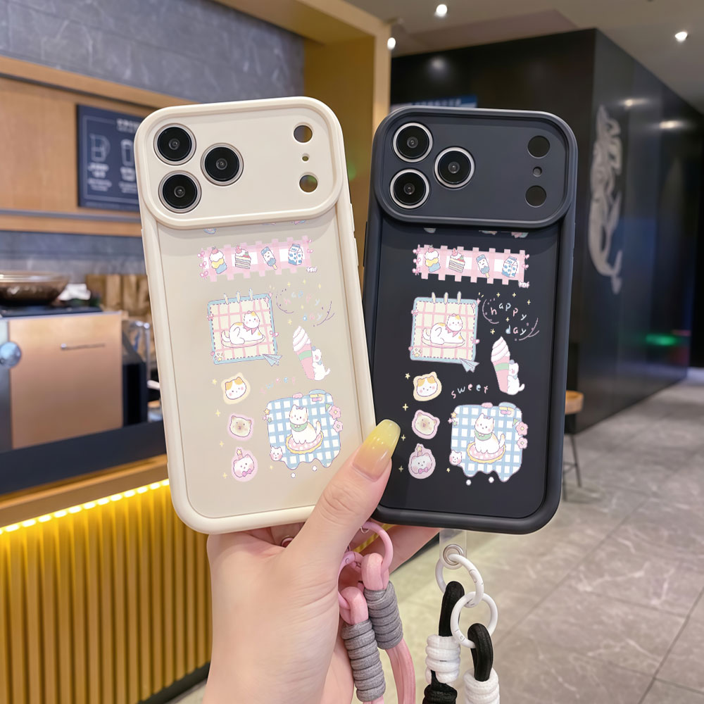 Wrist Strap Cartoon Cute Cat L - đánh giá và giá Cute Cartoon Wrist Strap Silicone Case