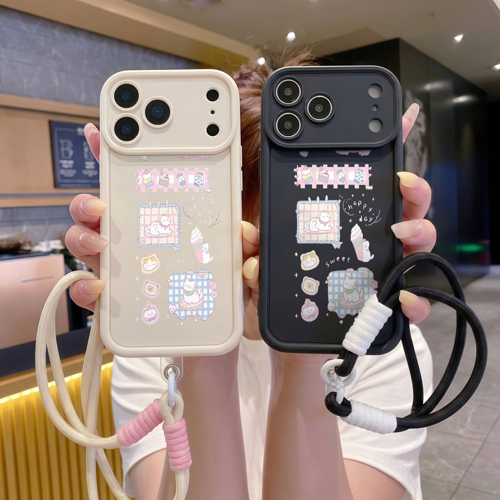 Wrist Strap Cartoon Cute Cat L - đánh giá và giá Cute Cartoon Wrist Strap Silicone Case
