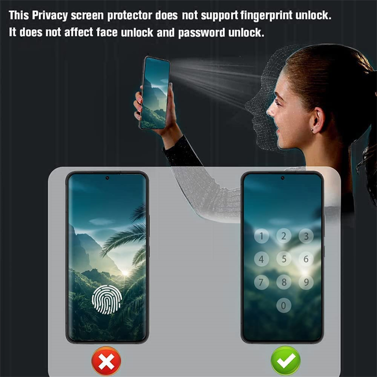 Anti Spy Screen Protector For  - đánh giá và giá Anti Spy Privacy Glass Case