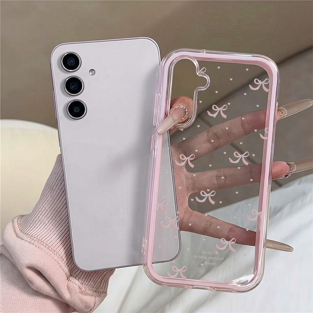Cute Pink Bow Soft Phone Case  - đánh giá và giá Clear Shockproof Bumper Case