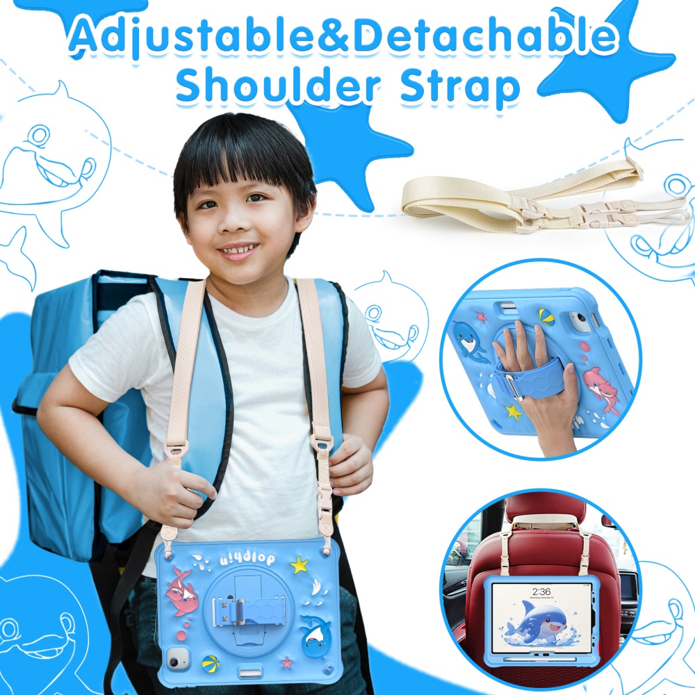 For iPad Mini A17Pro Mini6 Kid - đánh giá và giá Cute Cartoon Wrist Strap Silicone Case