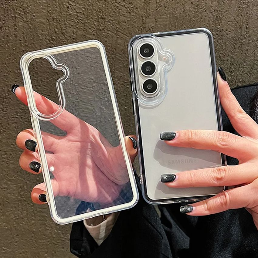 Luxury Candy Color Frame Clear - đánh giá và giá Clear Shockproof Bumper Case