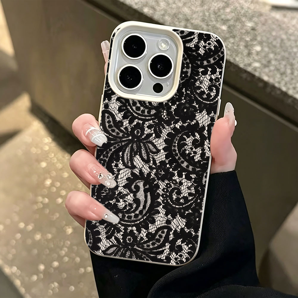 Black Vintage Floral Lace Lych - đánh giá và giá Vintage Floral Pattern Soft Case