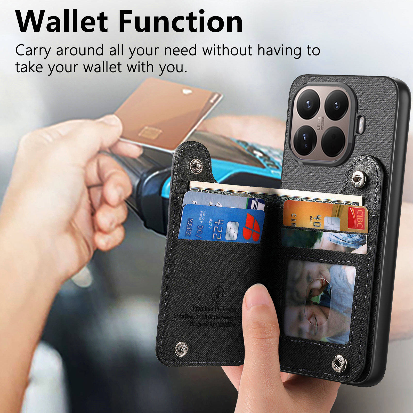 RFID Wrist Strap Zipper Wallet - đánh giá và giá Leather Wallet Card Holder Phone Cover