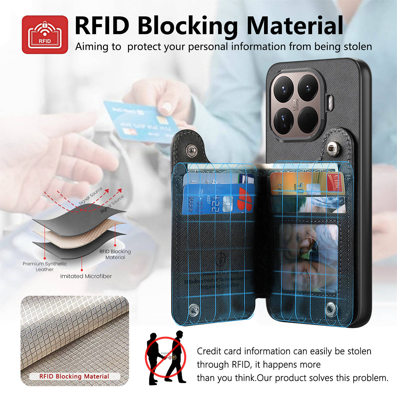 RFID Wrist Strap Zipper Wallet - đánh giá và giá Leather Wallet Card Holder Phone Cover
