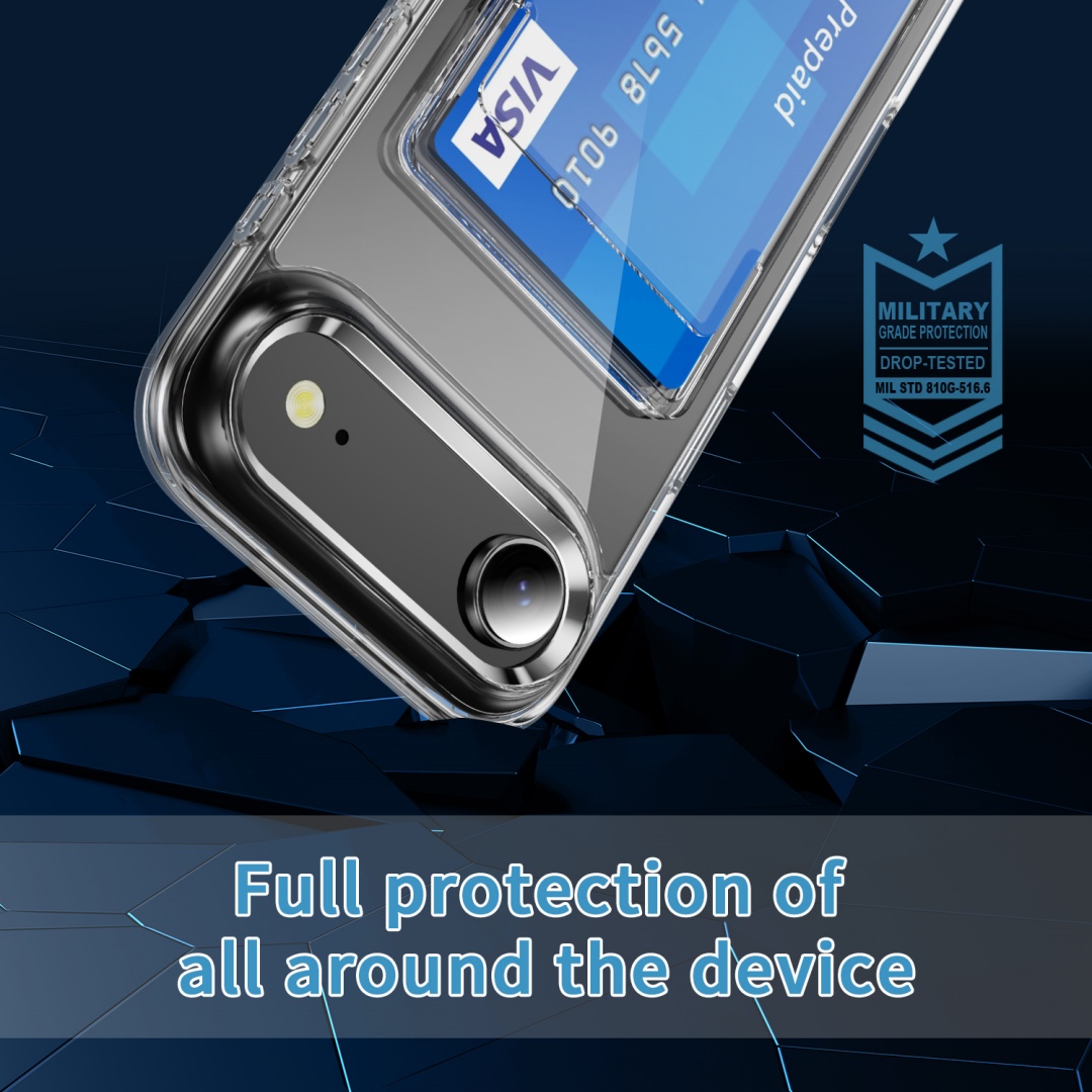 Luxury Clear Card Slot Holder  - đánh giá và giá Clear Shockproof Bumper Case