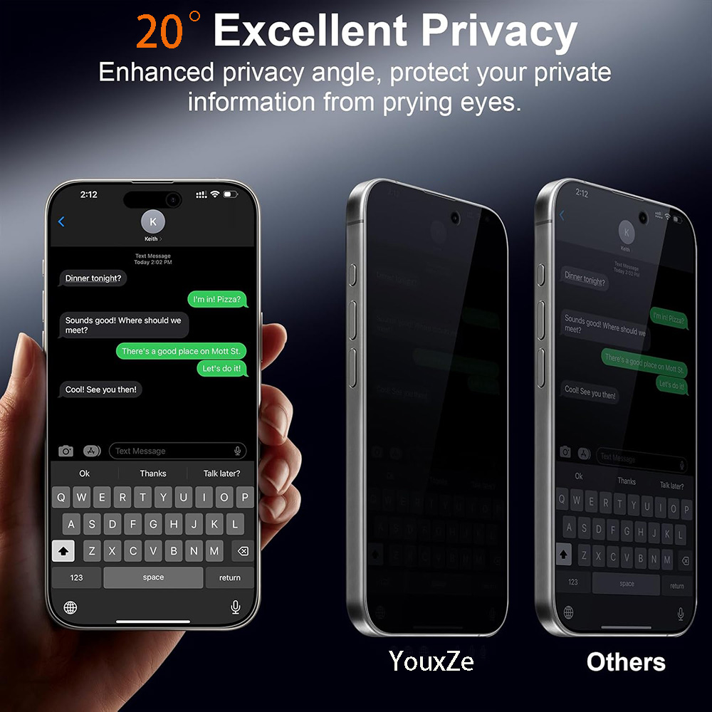 4Pcs Anti Spy Tempered Glass F - đánh giá và giá Anti Spy Privacy Glass Case