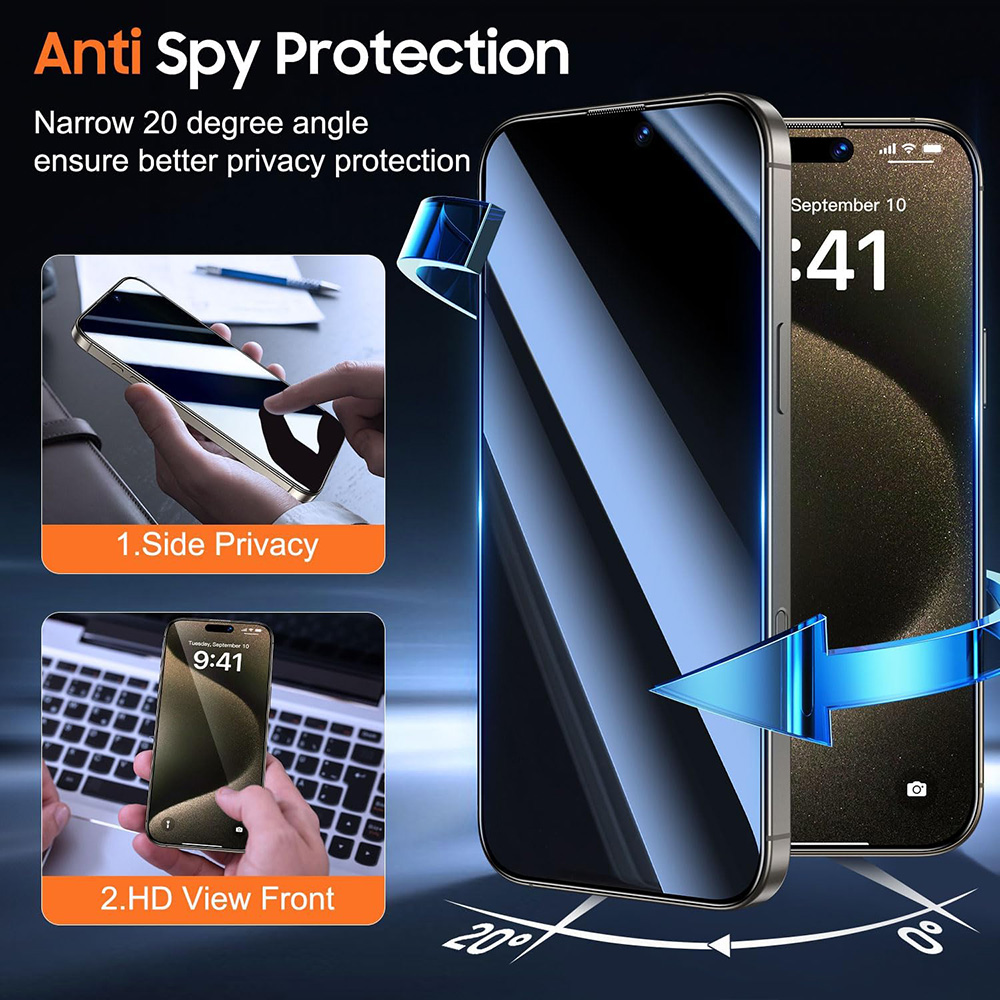 4Pcs Anti Spy Tempered Glass F - đánh giá và giá Anti Spy Privacy Glass Case