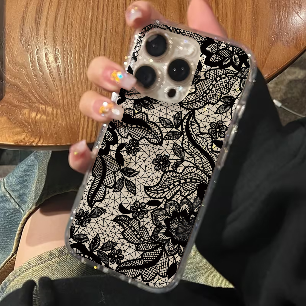 Lace Flowers INS Clear Phone C - đánh giá và giá Clear Shockproof Bumper Case