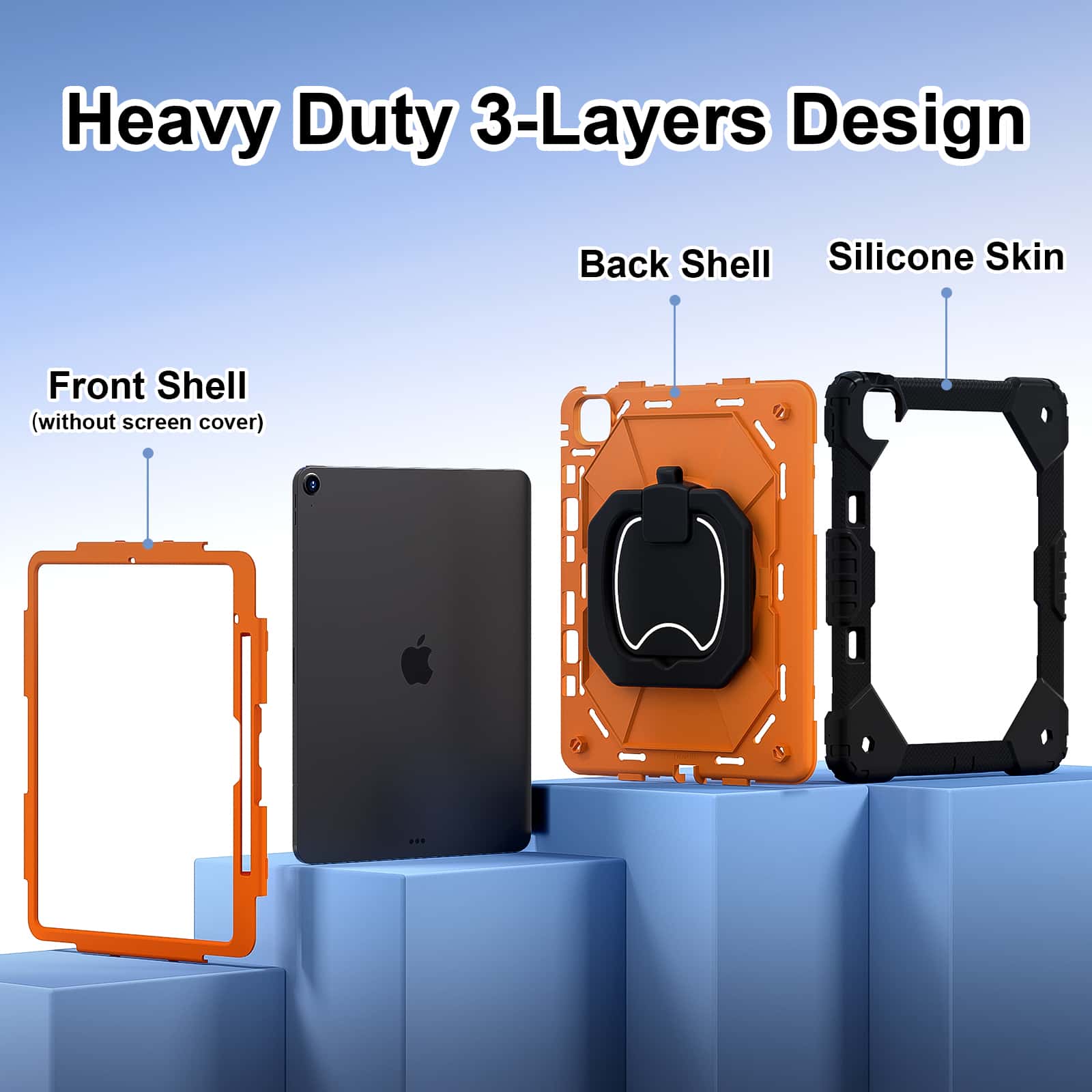 For iPad Pro 13 M5 Air 13 M4 M - đánh giá và giá Heavy Duty 360 Full Body Protective Case