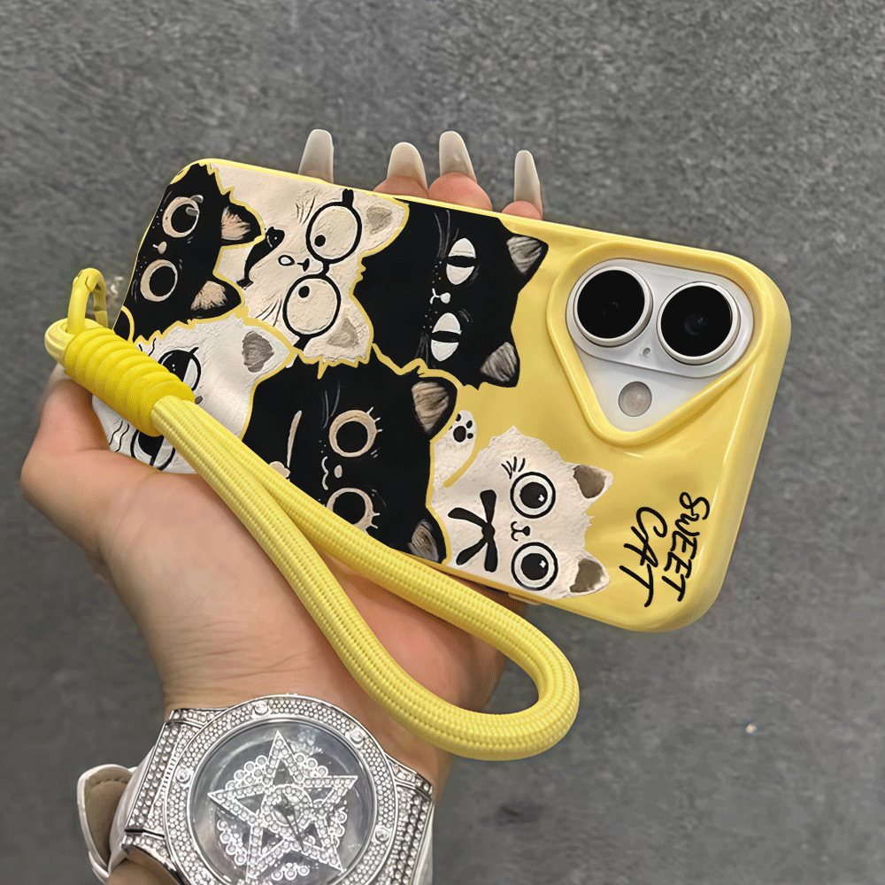 Wrist Strap Phone Case For iPh - đánh giá và giá Cute Cartoon Wrist Strap Silicone Case