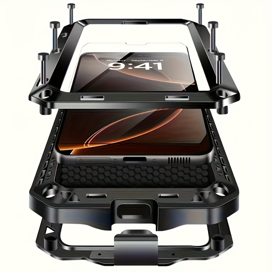 Heavy Duty Metal Armor Phone C - đánh giá và giá Heavy Duty 360 Full Body Protective Case